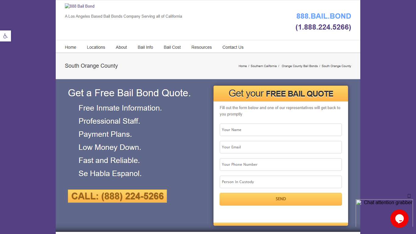 South Orange County Bail Bonds: Jail & Bail Bondsman Information 888 Bail Bond