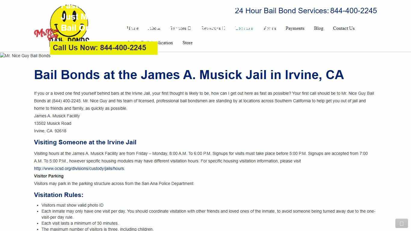 James A. Musick Jail Bail Bonds - Bail Bond in James A. Musick Jail Mr Nice Guy Bail Bonds